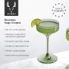 Reserve Nouveau Crystal Coupes in Sage ViskiÂ®