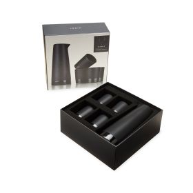 5-Piece Stoneware Sake Set in Black ViskiÂ®