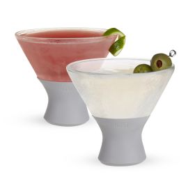 Glass FREEZEâ„¢ Martini Glass (set of two) in Gray by HOSTÂ®