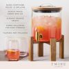 Modern Manor Wood & Glass Drink Dispenser by Twine LivingÂ®