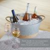 Jute Rope Wrapped Galvanized Tub by TwineÂ®