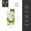 Deco Beau Crystal Highball Glasses ViskiÂ®