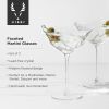 Seneca Faceted Crystal Martini Glasses ViskiÂ®
