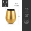 Gold Stemless Wine Glasses by ViskiÂ®