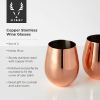 Copper Stemless Wine Glasses by ViskiÂ®