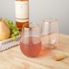Rose 18 oz. Crystal Stemless Wine Glass Set of 4 by TwineÃ‚Â®