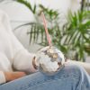 Silver Disco Ball Drink Tumbler BlushÂ®