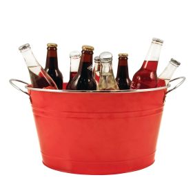 Big Red Galvanized Metal Tub by TwineÂ®