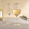 Gilded Stemmed Wine Glass Set by Twine Livingâ„¢