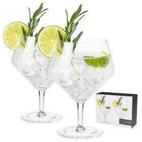 Angled Crystal Gin & Tonic Glasses by ViskiÂ®