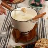 Beige & Wood Cast Iron Fondue Set by Twine Livingâ„¢