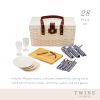 Tahoe Cream Picnic Basket for Four by Twine LivingÂ®