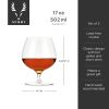 Raye Crystal Wingback Brandy Glasses ViskiÂ®