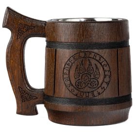 Beer Mug 20 OZ Bear Paw Viking mug Tankard Mug Beer stein Wooden beer mug Handmade Gifts for Men Fathers Day Christmas Birthday Gifts Norse & Cel