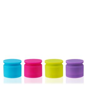 TrueCapâ„¢ Set of 4 Jewel Tone Bottle Stoppers by True