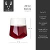 Seneca Crystal Faceted Wine Glasses ViskiÂ®