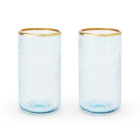 Aqua Bubble Glass Tumbler Set by TwineÂ®