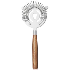 Cocktail Strainer with Acacia Handle by True