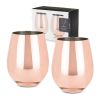 Copper Stemless Wine Glasses by ViskiÂ®