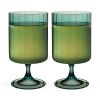 Malachite Stemmed Optic Tumbler Set by Twine LivingÂ®