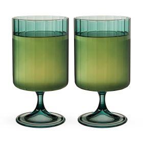 Malachite Stemmed Optic Tumbler Set by Twine LivingÂ®