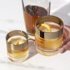 Irving Crystal Bronze-Rim Rocks Glasses ViskiÂ®