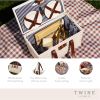 Tahoe Cream Picnic Basket for Four by Twine LivingÂ®