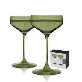Reserve Nouveau Crystal Coupes in Sage ViskiÂ®