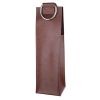 Brown Faux Leather Single-Bottle Wine Tote by ViskiÂ®