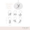 Silver Cat Wine Charms by TwineÂ®