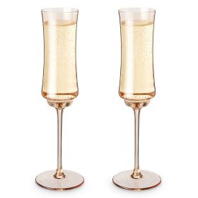 Tulip Champagne Flute in Amber by Twine Living