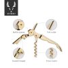 Belmont 24k Signature Double-Hinged Corkscrew in Gold ViskiÂ®
