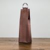 Brown Faux Leather Single-Bottle Wine Tote by ViskiÂ®