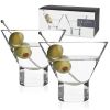 Raye Crystal Heavy Base Martini Glasses ViskiÂ®