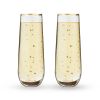 Starlight Stemless Champagne Flute Set TwineÂ®