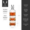 3-Piece Deco Beau Crystal Stacking Decanter ViskiÂ®