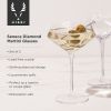 Seneca Crystal Diamond Martini Glasses ViskiÂ®