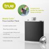 Monte Carloâ„¢: 6 oz Faux Leather Flask