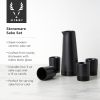 5-Piece Stoneware Sake Set in Black ViskiÂ®