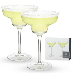 Angled Crystal Margarita Glasses by ViskiÂ®