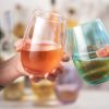 Color Stemless Wine Glass set of 4 by True