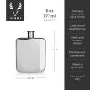 Harrison Stainless Steel Flask in Silver ViskiÂ®