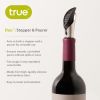 Duo Bottle Stopper And Pour Spout in Black by True