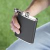 Monte Carloâ„¢: 6 oz Faux Leather Flask