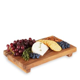 Acacia Footed Serve Board by Twine LivingÂ®