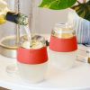 Wine FREEZEâ„¢ Cooling Cups in Coral (set of 2) and lids by HO