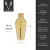 Belmont Measured Cocktail Shaker in Gold ViskiÂ®