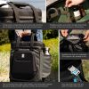 Insulated Cooler Backpack in Black Viski
