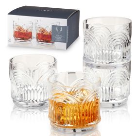Deco Beau Crystal Lowball Tumblers ViskiÂ®