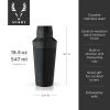 Titanium Cocktail Shaker in Black ViskiÂ®